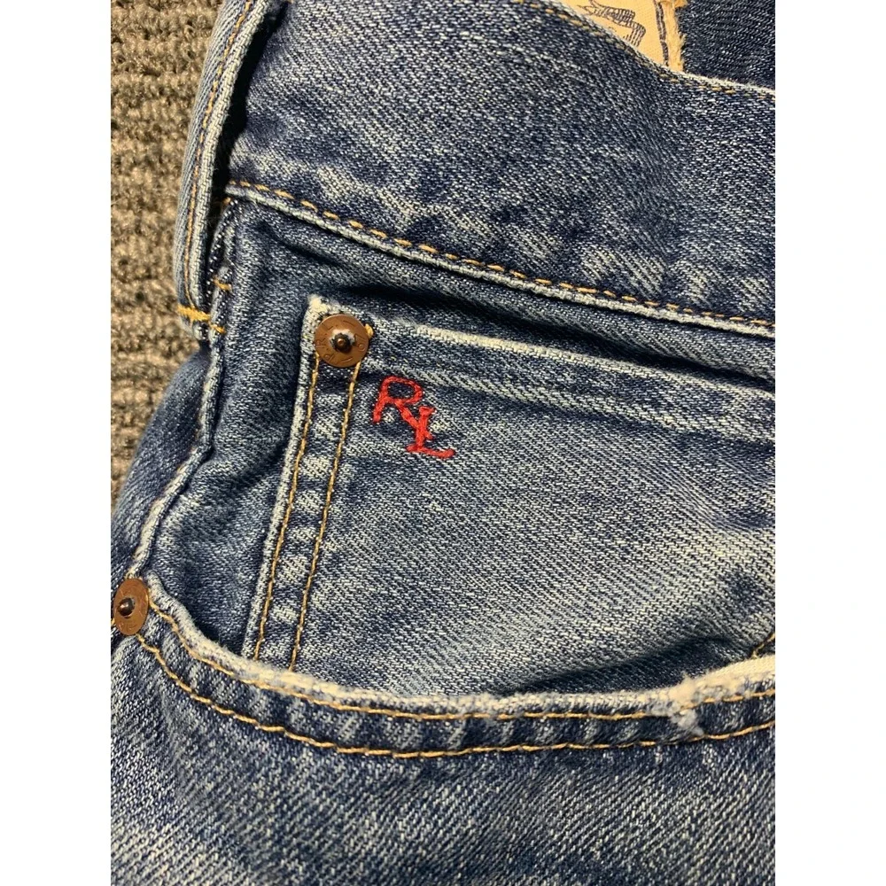 Polo Ralph Lauren Authentic Dungarees Blue Straight Leg Jeans 38x30 Mens